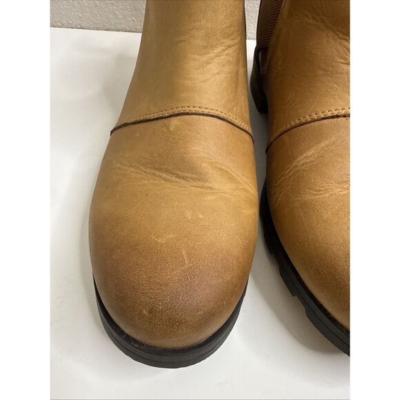 Sorel Women's Emelie Chelsea Boot Waterproof Light Leather Brown size 10.5 Women - Picture 5 of 13